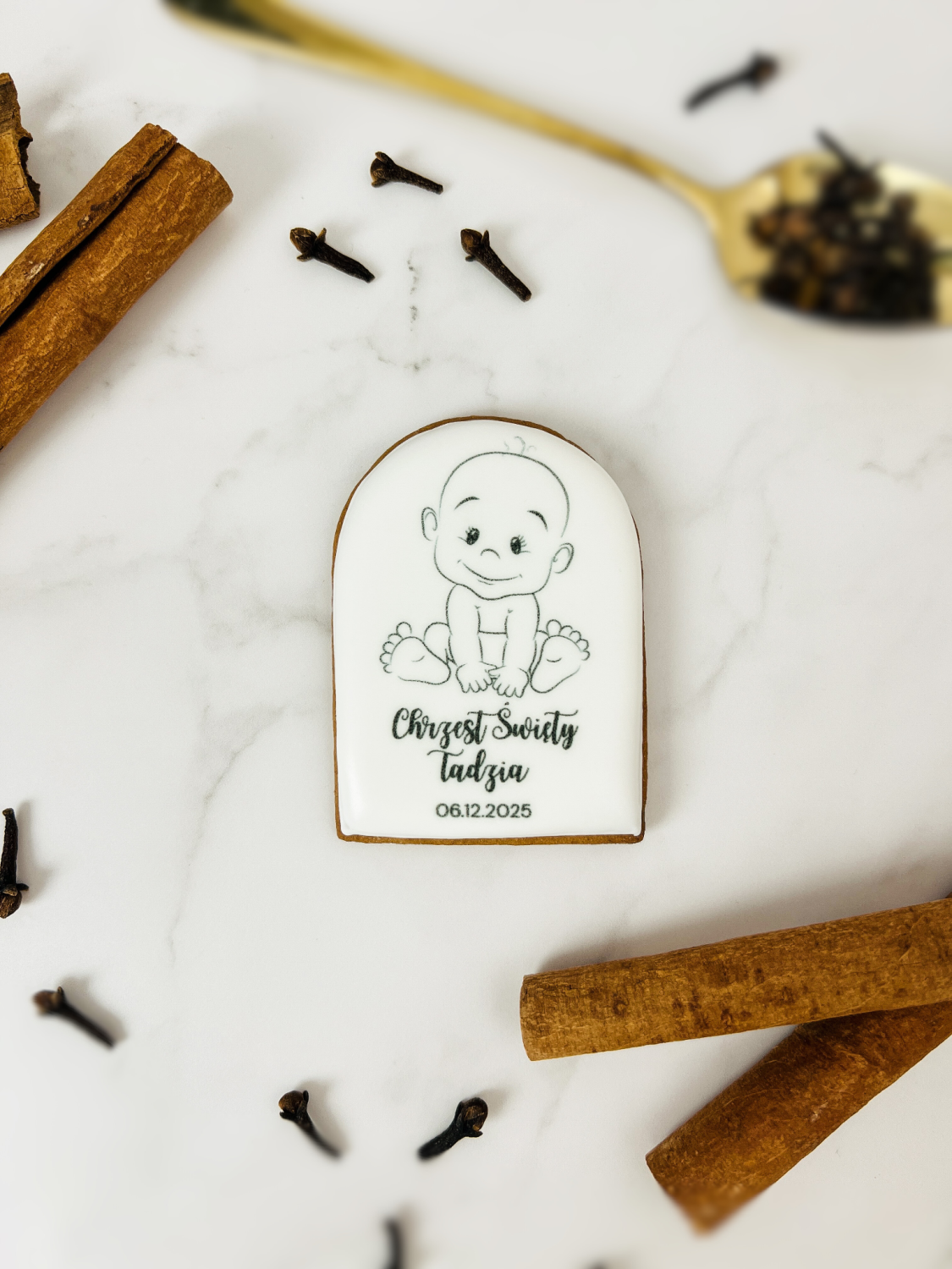 winietka z bobasem na chrzest