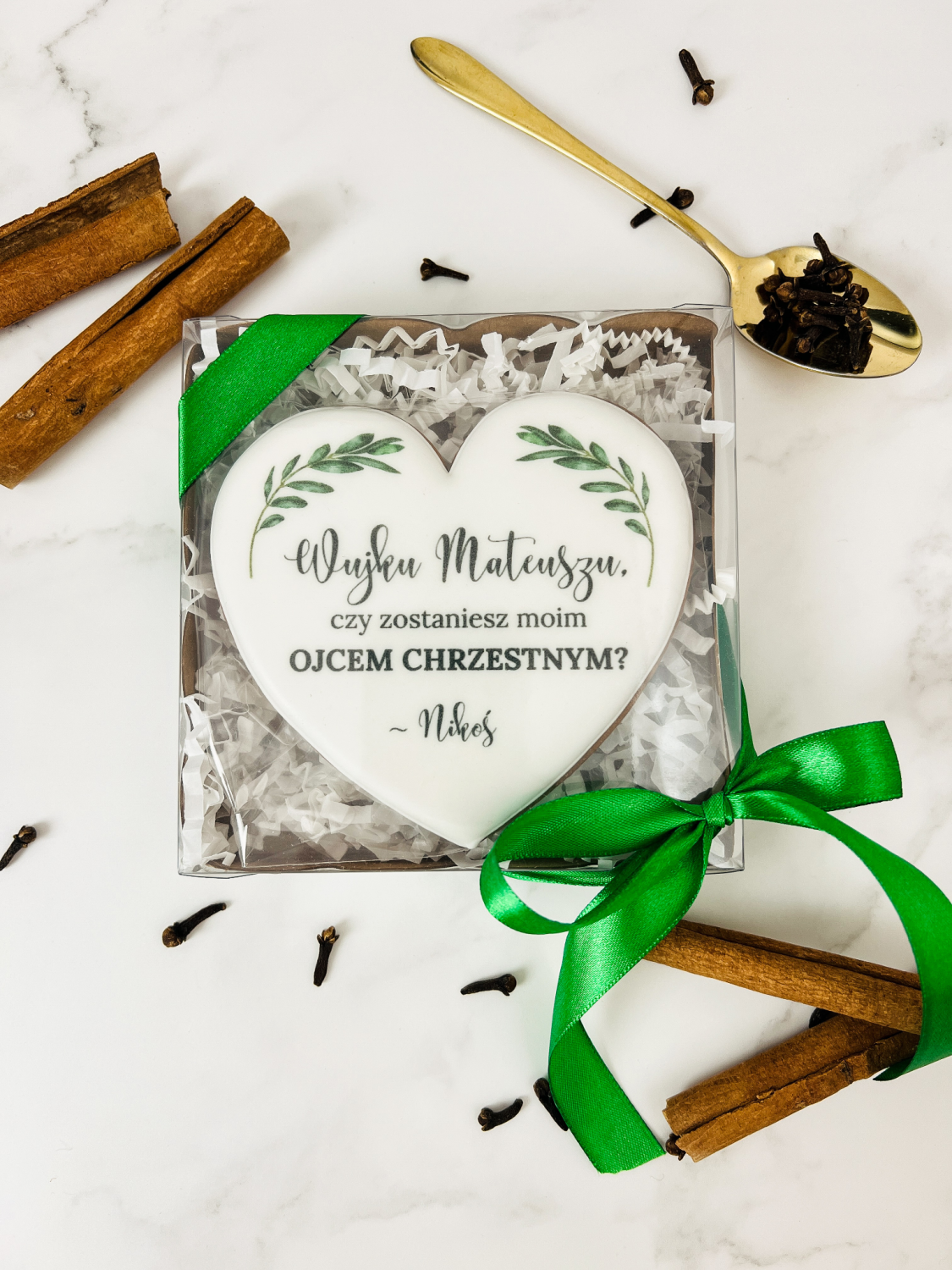 Box z prośbą o bycie Ojcem Chrzestnym