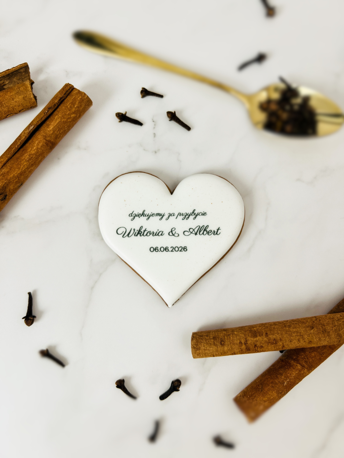 piernik serce podziękowanie ślubne